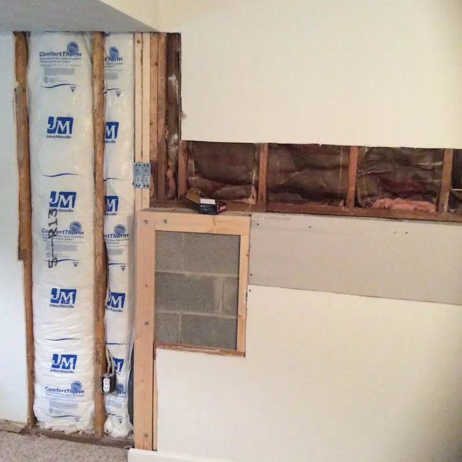 Wall insulation replacement during Contents Cleaning & Restoration in East Moline
